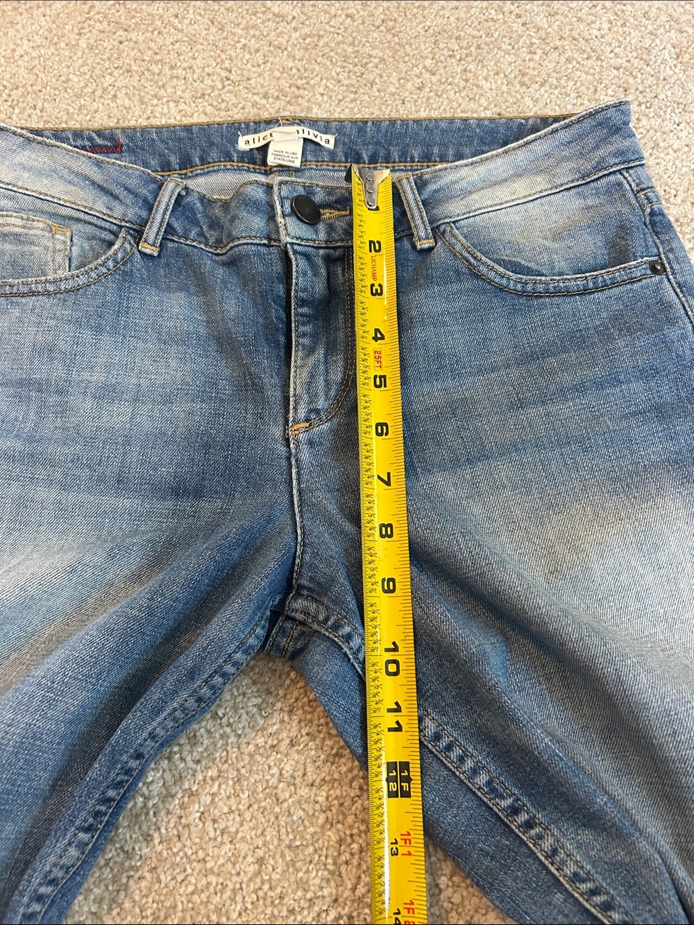 Alice and Olivia cropped low rise jeans - Picture 8 of 10